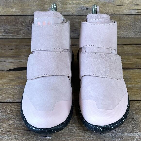 WORLD BOOTS Sz 7 Mens Chukka Moccasin Boots 100% Leather Suede Light Pink - Picture 7 of 16